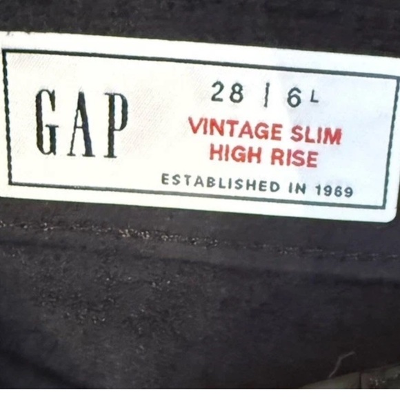 NWT Gap Women's Black Vintage Slim High Rise Vegan Leather Pants Size 28/6 Long - Picture 8 of 10